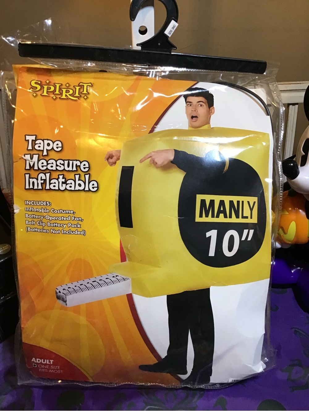 Spirit halloween tape measure inflatable adult standard